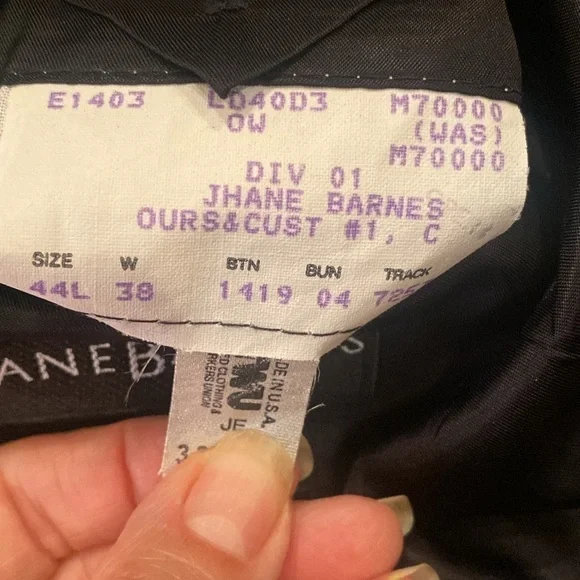 Jhane Barnes shawl collar Wool sport Coat jacket in black brown Size Men's 44L - Picture 6 of 9